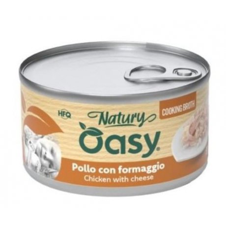 Oasy Coocking Broth kurczak z serem w bulionie puszka dla dorosłego kota 85g