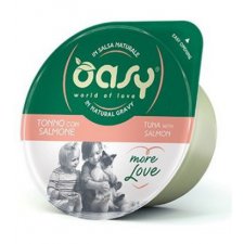 Oasy Kot More Love Cup Tuńczyk i łosoś kubek kubek w naturalnym sosie 80g