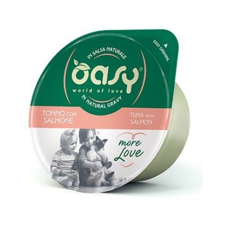 Oasy Kot More Love Cup Tuńczyk i łosoś kubek kubek w naturalnym sosie 80g