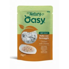 Oasy Natury kurczak z serem naturalna mokra karma w delikatnej galaretce saszetka 85g