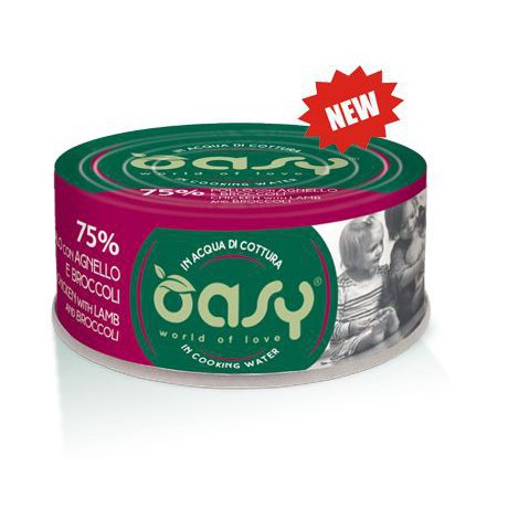 Oasy More Love 70% kurczak z jagnięciną i brokułami puszka w bulionie 70g