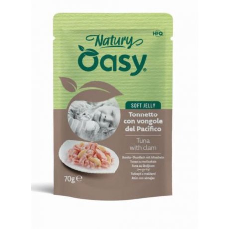 Oasy Natury tuńczyk z kalmarami naturalna mokra karma w delikatnej galaretce saszetka 85g
