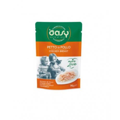 Oasy Natury kurczak z warzywami naturalna mokra karma w delikatnej galaretce saszetka 85g