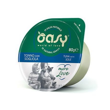Oasy Kot More Love Cup Tuńczyk i sola kubek w naturalnym sosie 80g