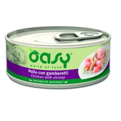 Oasy Natury Cat Adult Kurczak z krewetkami 50% naturalnego mięsa w galaretce 150g