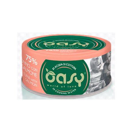 Oasy More Love Cat Adult 75% tuńczyka z łososiem puszka w bulionie 70g