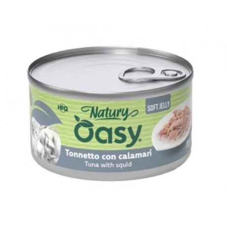 Oasy Natury Cat Adult Tuńczyk z kalmarami 50% naturalnego mięsa w galaretce 85g