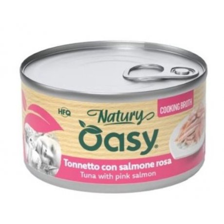 Oasy Cooking Broth tuńczyk z łososiem w bulionie puszka dla kota 85g
