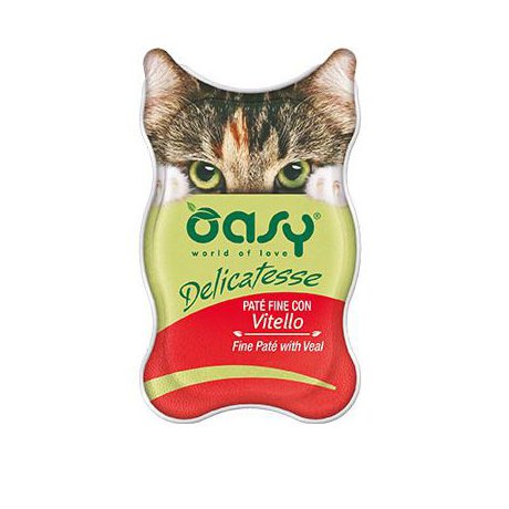 Oasy Natural Range Cat Delicatesse Pate 60% mięsa w pasztecie tacka 85g