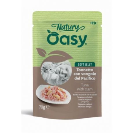Oasy Natury Cat Adult Tuńczyk z małżami 50% mięsa karma w delikatnej galaretce 85g