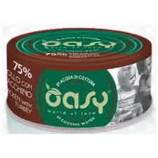 Oasy More Love Cat Adult 75% kurczak z indykiem puszka w bulionie 70g
