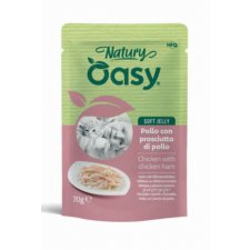 Oasy Natury Cat Adult Kurczak z szynką 50% mięsa karma w delikatnej galaretce 70g