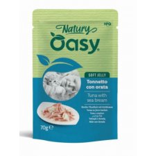 Oasy Natury tuńczyk z doradą naturalna mokra karma w delikatnej galaretce saszetka 85g