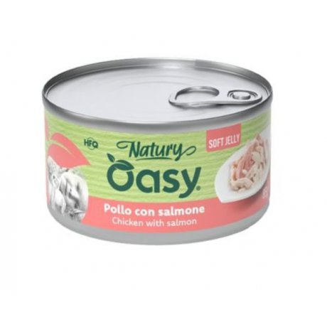 Oasy Natury Cat Adult Kurczak z łososiem 50% naturalnego mięsa w galaretce 150g
