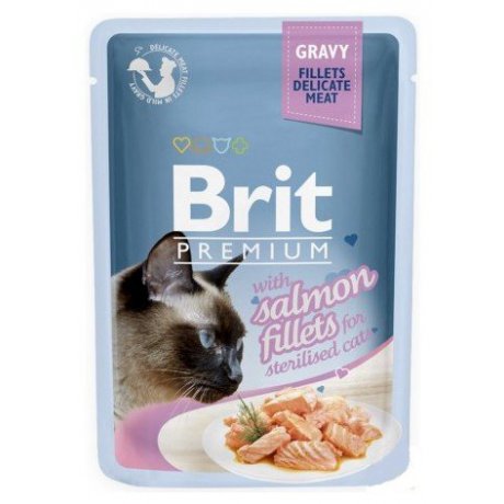 Brit Premium Sterilised Cat Fillets with Salmon Mokra karma dla kotów po sterylizacji