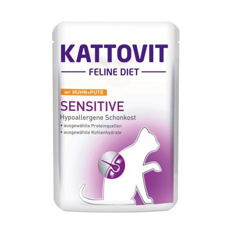 Kattovit Sensitive saszetka 85g dla wrażliwych kotów