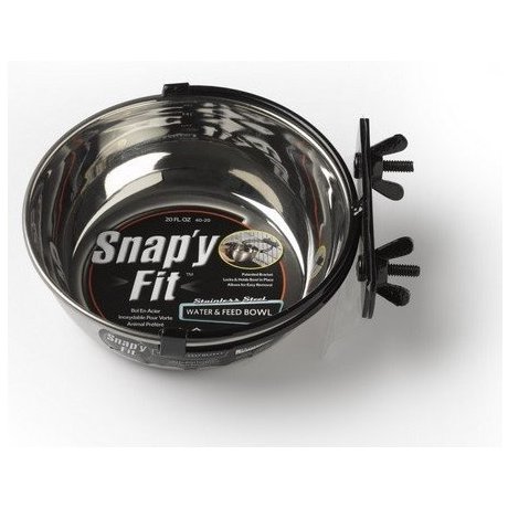 MidWest Snap'y Fit Miska stalowa do klatki 900ml