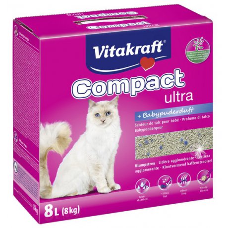 Vitakraft Compact Ultra Plus: Żwirek 8kg - Super Absorbujący