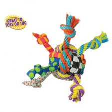 Petstages Piłka szmaciana ze sznurkami