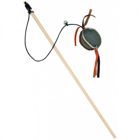 Barry King: Drewniana wędka z piłką - idealna dla kota