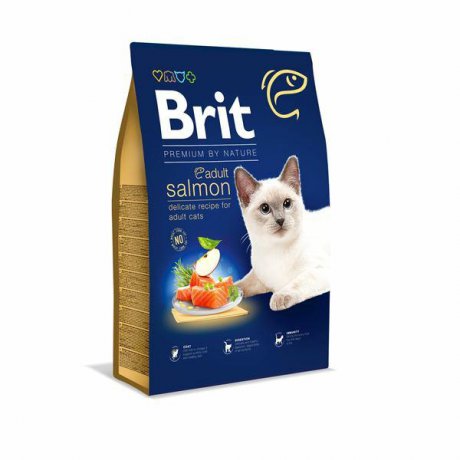 Brit Premium Cat Adult Salmon karma klasy premium  z łososiem dla dorosłych kotów