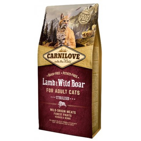 Carnilove Cat Lamb & Wild Boar Sterilised - jagnię i dzik