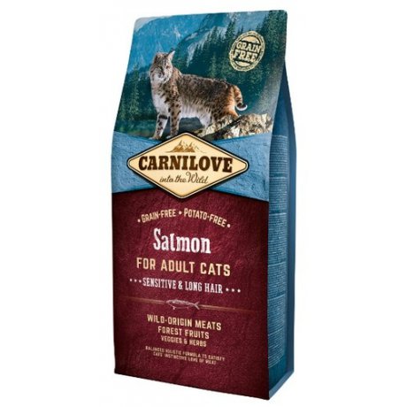 Carnilove Cat Salmon Sensitive & Long Hair - łosoś