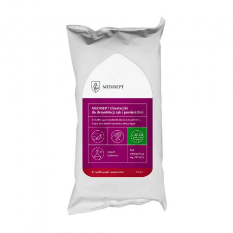 Medisept Cashmere chusteczki do dezynfekcji rąk i powierzchni