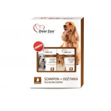 Over Zoo Szampon i odżywka dla psów długowłosych dwupak