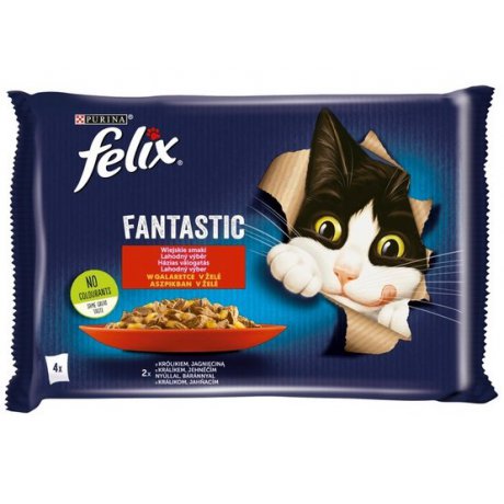 Felix Fantastic Wybór Mięs w galaretce 4x85g