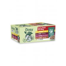 Oasy Original Cat MultiPack Sterilized mini fileciki w sosie dla kotów sterylizowanych 40x85 g mix mięsny