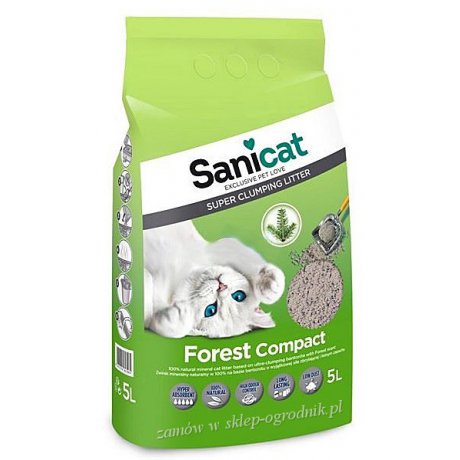 Sanicat Forest Compact - Żwirek dla kota z bentonitu o zapachu lasu