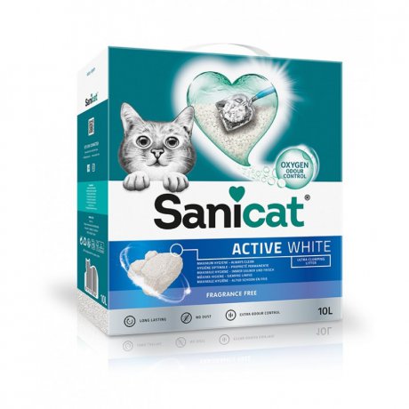 Sanicat Active White zbrylający żwirek bezzapachowy dla kota