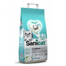 Sanicat Clumping White Cotton Fresh 