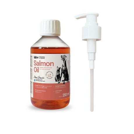LAB-V Olej z łososia 100% dla psa i kota + pompka 250ml