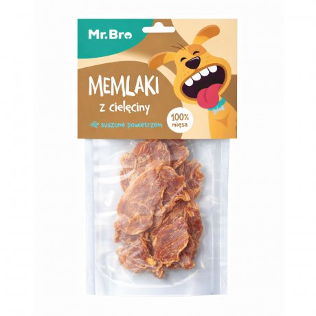 Mr. Bro Memlaki Air Dried Cielęcina w płatach monobiałkowy gryzak suszony powietrzem 150g