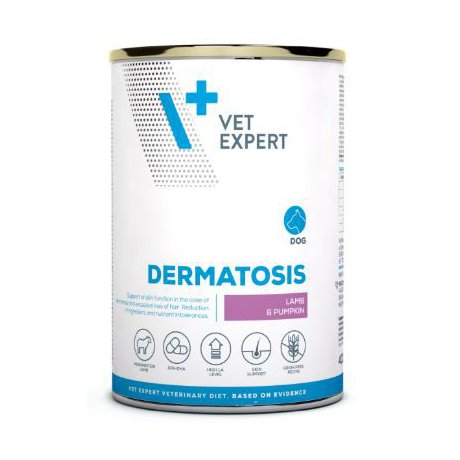 Vet-Expert 4T Veterinary Diet Dermatosis Dog Lamb&Pumpkin puszka z jagnięciną i dynią 400g