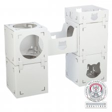 Trixie Casa Cara domek kartonowy dla kota 6 elementów do dowolnego łączenia 93x72x30,5cm