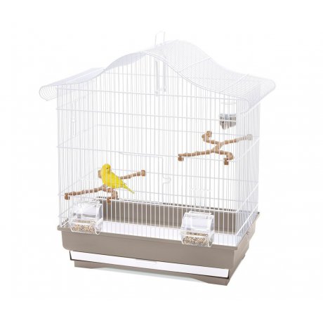 Imac Serena Plus klatka dla ptaków biało-ciemno beżowa 40x63,5cm