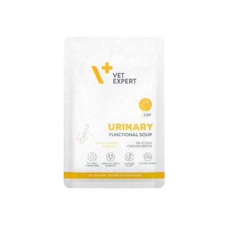 VetExpert 4T Diet Urinary Cat Functional Soup bulion nawadniający dla kotów z problemami układu moczowego saszetka 40g 