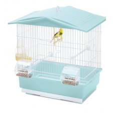 Imac Tiffany klatka dla ptaków biało turkusowa 42x26x42cm