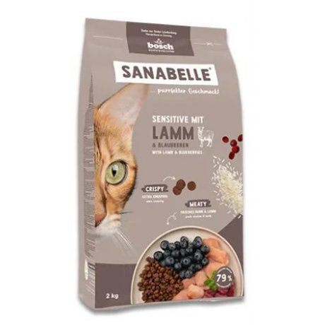 Sanabelle Sensitive jagnięcina z ryżem dla kotów z nadwrażliwością pokarmową 