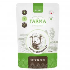 Farma Manufaktura Jagnięcina bezzbożowa saszetka dla szczeniąt 500g