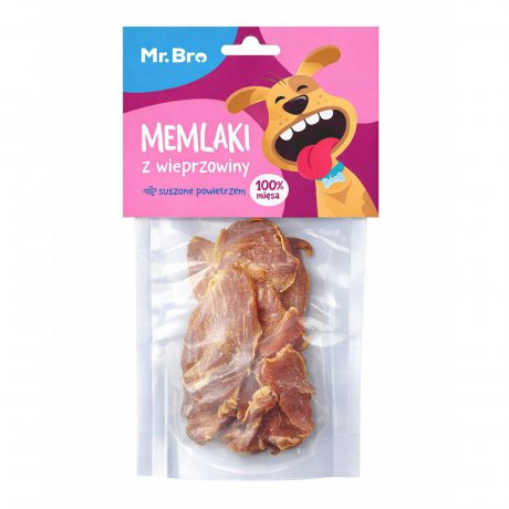 Mr. Bro Memlaki Air Dried Wieprzowina w płatach monobiałkowy gryzak suszony powietrzem 150g