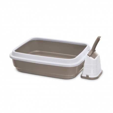 Imac Duo kuweta dla kota z łopatką szara 59x40x28cm