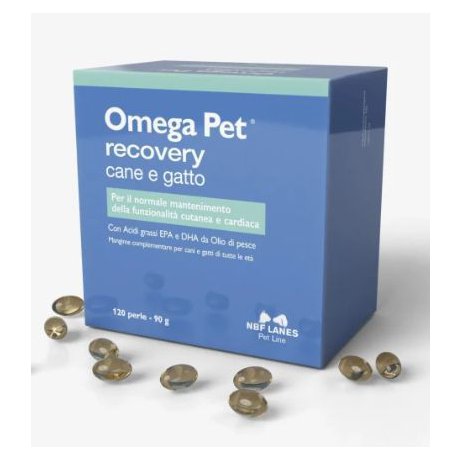 NBF Lanes Omega Pet Recovery Cane E Gato skoncentrowane kwasy omega-3 EPA i DHA 120 kaps.