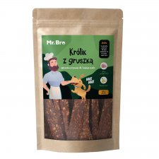Mr. Bro Sntrips Królik z Gruszką paski suszone powietrzem 80g