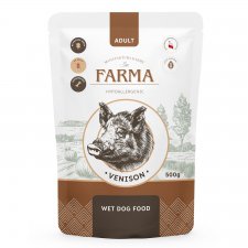 Farma Manufaktura Dziczyzna bezzbożowa saszetka dla psa 500g