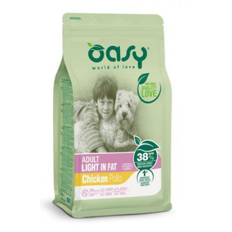 Oasy Lifestage adult light sucha karma dla dorosłych otyłych psów z kurczakiem