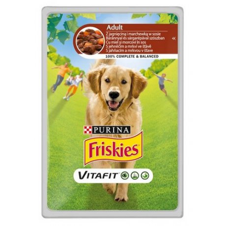 Friskies Dog Adult Jagnięcina i marchewka w sosie